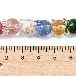 Gold Sand Lampwork Beads Strands&nbsp;LAMP-P069-02A-07