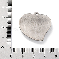 手作りミルフィオーレガラスペンダント  ハート  304ステンレススチール製金具付き  ステンレス鋼色  29x29.5x6mm  穴：1.8mm&nbsp;STAS-Q342-01P