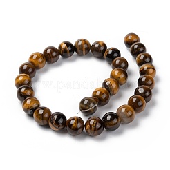 Natural Tiger Eye Round Bead Strands&nbsp;G-R200-14mm