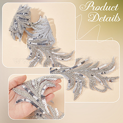 1 Yard Polyester Computerized Embroidery Cloth Ornament Accessories&nbsp;DIY-GF0013-65B