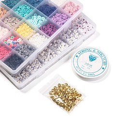 DIY Heishi Bead Style Stretch Bracelets Making Kits&nbsp;DIY-JP0005-85