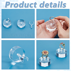 アクリルシングルリングディスプレイスタンド  透明  3.5x4.1cm&nbsp;ODIS-WH0099-253