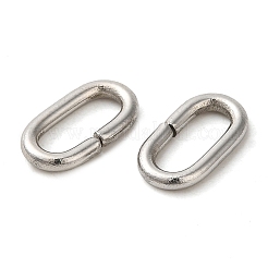 変色しない304ステンレススチール製リンクリング  クイックリンクコネクター  オーバル  ステンレス鋼色  11x6x1.5mm  内径：8x3mm&nbsp;LS-STAS-A093-03E-P