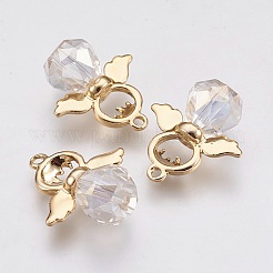 Rainbow Plated Glass Pendants&nbsp;PALLOY-P168-074