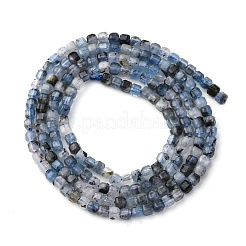 天然石アクアマリンビーズ連売り  キューブ  多面カット  2x2x2mm  穴：0.6mm  約178個/連  14.96''（38センチメートル）&nbsp;G-RM2025-C08-A