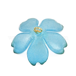 透明なアクリルパーツ  ガラスと  花のチャーム  ミックスカラー  9.5x18mm  穴：1.6mm  5個/セット&nbsp;PALLOY-JF04212