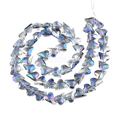 Electroplate Transparent Glass Beads Strands&nbsp;EGLA-N002-44-10