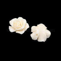 染色された合成珊瑚彫刻ビーズ  花  古いレース  14.5x14.5~15.5x8~8.5mm  穴：1.2mm&nbsp;CORA-C004-01B