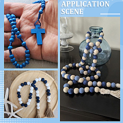 600Pcs 5 Colors Dyed Natural Wood Beads&nbsp;WOOD-SC0002-39