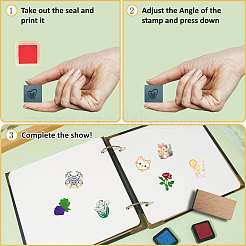 Square Wooden Stamps&nbsp;DIY-WH0546-037