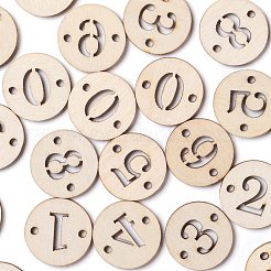 100pcs 10 Styles Unfinished Natural Poplar Wood Links Connectors&nbsp;WOOD-LS0001-04