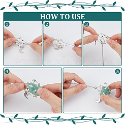 3Pcs Brass Macrame Pouch Necklaces&nbsp;NJEW-WR00007