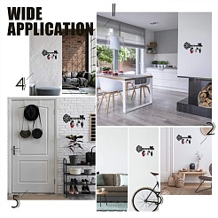 Iron Wall Mounted Hook Hangers&nbsp;AJEW-WH0188-70
