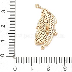 Feather Brass Micro Pave Cubic Zirconia Enhancer Shortener Bails&nbsp;KK-F934-07A-G