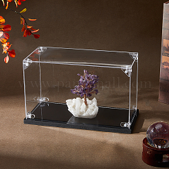 Acrylic Minifigures Display Cases with Black Base&nbsp;ODIS-WH0079-068B