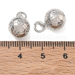Sports Rack Plating Brass Micro Pave Clear Cubic Zirconia Pendants&nbsp;CU-CBA01AA-31P