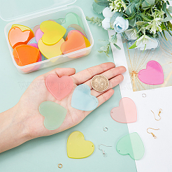 36本6色酢酸セルロース（樹脂）ペンダント  72個2色真鍮ピアスフックと72個2色丸カン  DIYキット用  ミックスカラー  ペンダント：6個/カラー  ピアスフック：36個/色  丸カン：36個/色&nbsp;DIY-NB0005-36