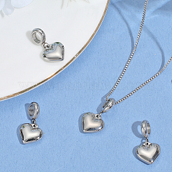 5Pcs 304 Stainless Steel European Dangle Charms&nbsp;STAS-BBC0007-89