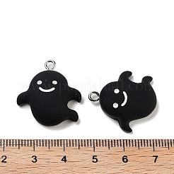ハロウィーンのテーマの不透明樹脂ペンダント  ハロウィンチャーム  ゴースト  24x22x6.8mm  穴：2mm&nbsp;RESI-N039-87
