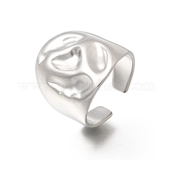 304 Stainless Steel Cuff Open Rings for Women&nbsp;RJEW-T034-04P