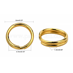 アイアンスプリットリング  ダブルループ丸カン  ミックスカラー  6x1.3mm  内径約4.7mm  約11000個/1000g&nbsp;JRD6mm-M