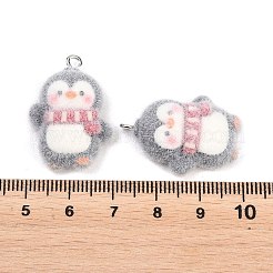Flocking Opaque Resin Pendants&nbsp;RESI-P053-03C-P