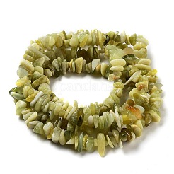 天然なレモンジェイドチップビーズ連売り  5~8x5~8mm  穴：1mm  約31.5インチ&nbsp;G-M205-22