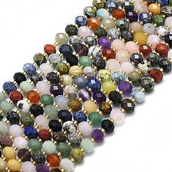 Natural Amethyst & Carnelian & Red Jasper & Green Aventurine & Sodalite Beads Strands&nbsp;G-P573-A06-01