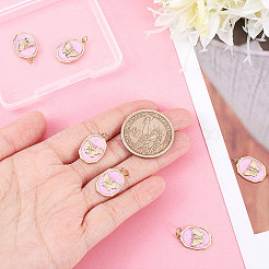6Pcs Brass Micro Pave Clear Cubic Zirconia Pendants&nbsp;KK-BBC0003-17