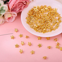 150穴ABSプラスチックシャンクボタン1個  スター  ゴールド  11x11.5x7mm  穴：2.5mm&nbsp;FIND-CA0010-40