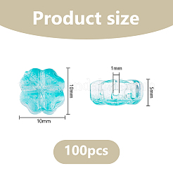 100Pcs Transparent Spray Painted Glass Beads&nbsp;GLAA-DC0001-61A