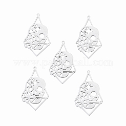 Non-Tarnish 201 Stainless Steel Pendants&nbsp;STAS-N090-LA904-1