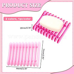 2Pcs 2 Colors Plastic Nail Art Pen Holder Stand&nbsp;MRMJ-ME00001-10A