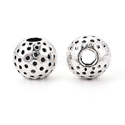 Textured Tibetan Style Alloy Beads&nbsp;PALLOY-T093-30AS
