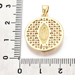 Brass Micro Pave Cubic Zirconia Pendants&nbsp;KK-N268-06G