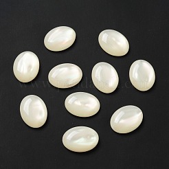 樹脂カボション  パールカラーの  模造キャットアイ  オーバル  貝殻色  20x15x4.5mm&nbsp;CRES-D003-05