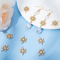 10Pcs Brass Micro Pave Clear Cubic Zirconia Connector Charms&nbsp;ZIRC-BBC0002-86C