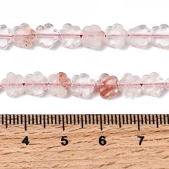 Natural Red Hematoid Quartz/Ferruginous Quartz Beads Strands&nbsp;G-B138-C19-01