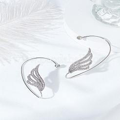1 Pair Wing Alloy Rhinestone Cuff Earrings&nbsp;EJEW-LP0007-023P