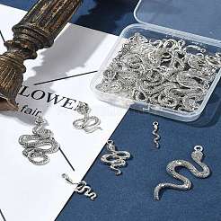 32Pcs 6 Styles Tibetan Style Alloy Pendants&nbsp;FIND-FS0003-79