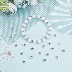 304ステンレススチールビーズ200個  ロンデル  ステンレス鋼色  6x3mm  穴：2.5mm&nbsp;STAS-AR0001-92