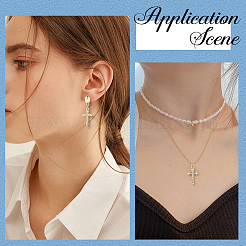 8Pcs Brass Micro Pave Clear Cubic Zirconia Pendants&nbsp;KK-SC0007-99
