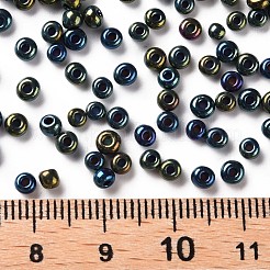 8/0 ガラスシードビーズ  アイリスラウンド  カラフル  3mm  穴：1mm  約10000個/ポンド&nbsp;SEED-A009-3mm-605