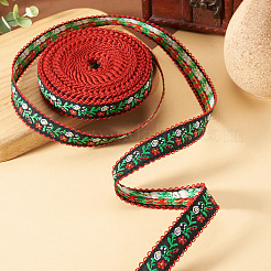 10Yards Polyester Flower Ribbon&nbsp;OCOR-TA0003-63B