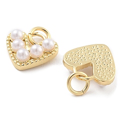Brass Pave Cubic Zirconia Pendants&nbsp;KK-U009-10E-G