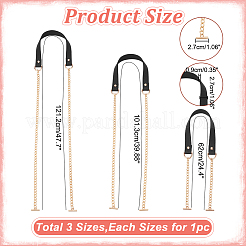 3Pcs 3 Styles PU Leather Bag Straps&nbsp;FIND-WR0009-99B