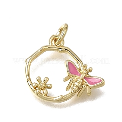 Brass Enamel Pendants&nbsp;KK-CBAEEA8-02G