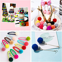 1 Box(400pcs) Pom Poms Craft Making Assorted Sizes & Colors High-elastic Good Quality Pom Poms Creative Craft DIY Material&nbsp;DIY-BC0001-02