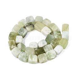 天然岫岩のヒスイのビーズ連売り  直方体の  10~13x9~10x9~10mm  穴：0.7~1mm  約31~32個/連  14.76~15.35インチ（37.5~39cm）&nbsp;G-Q616-03A