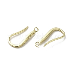 真鍮のピアスフック  長持ちメッキ  カドミウムフリー＆ニッケルフリー＆鉛フリー  ゴールドカラー  15x1.5mm  穴：1mm  ピン：0.9mm&nbsp;KK-C048-15G